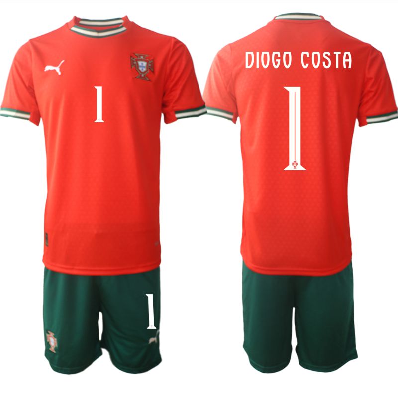 Men 2025-2026 Season Portugal home red #1 Soccer Jersey->portugal jersey->Soccer Country Jersey